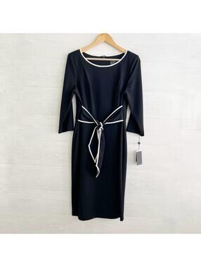 Adrianna Papell | Dresses | Adrianna Papellwomens Tuxedo Long Sleeve Sheath  Dress | Poshmark
